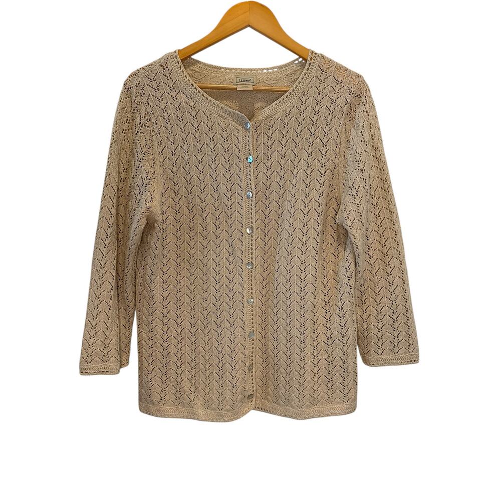 L.L. Bean Women's Tan Crew Neck Sweater